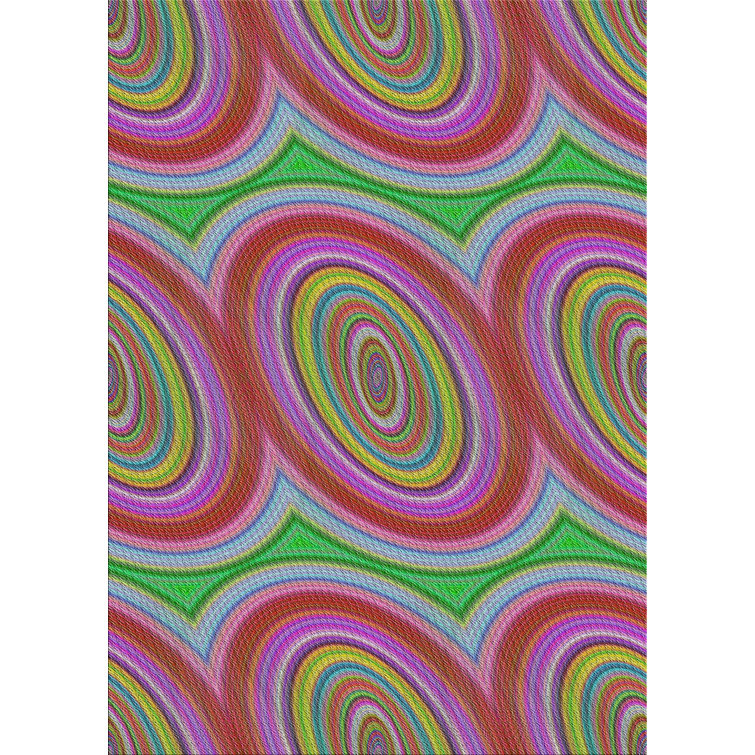 Trinx Pink/Green Rug Wayfair